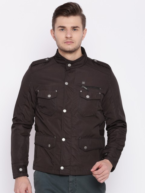 

Peter England Casuals Men Brown Solid Padded Jacket