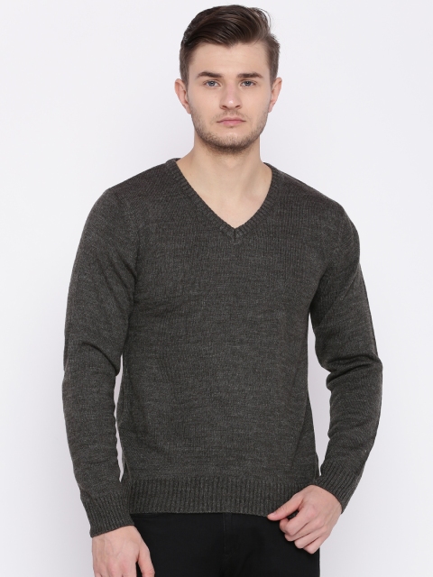

Peter England Casuals Men Charcoal Grey Solid Pullover
