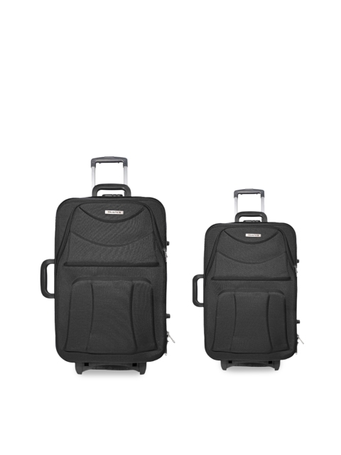 

Trumpkin Set Of 2 Solid Soft-Case Trolley Bag, Grey