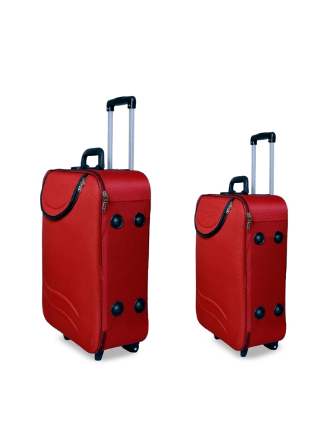 

Trumpkin Set Of 2 Solid Soft-Case Trolley Bag, Red