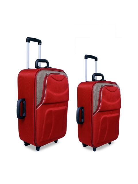 

Trumpkin Set Of 2 Red Solid Soft-Case Trolley Bag