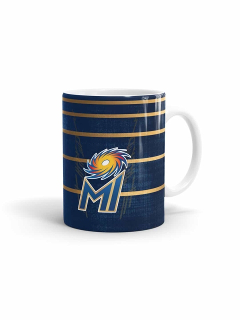 

macmerise White & Blue Blue Blue Printed Ceramic Matte Mugs Set of Cups and Mugs