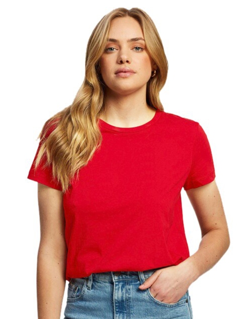 

Trends Tower Women Red Extended Sleeves T-shirt