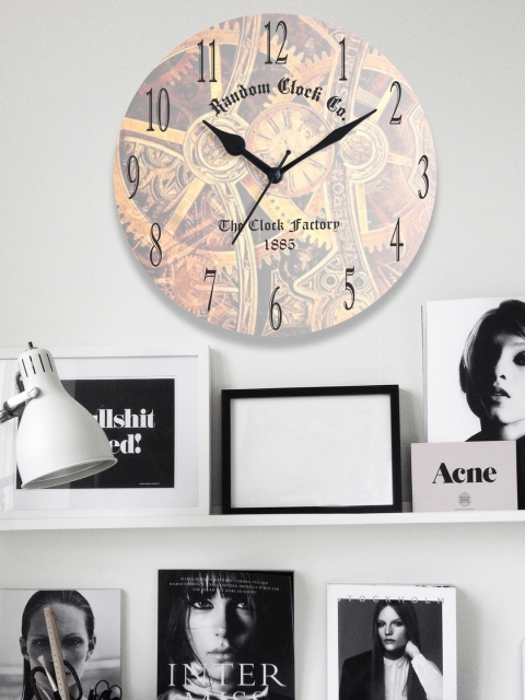 

RANDOM Beige Printed Dial 29.2 cm Round Wooden Wall Clock