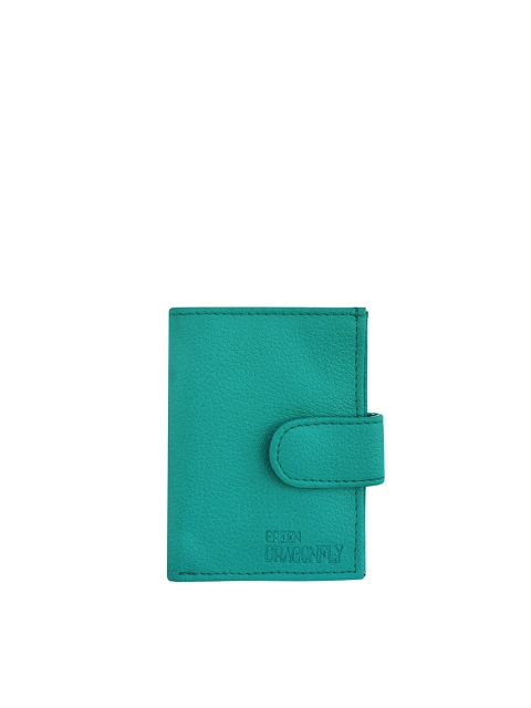 

GREEN DRAGONFLY Unisex Teal PU Card Holder