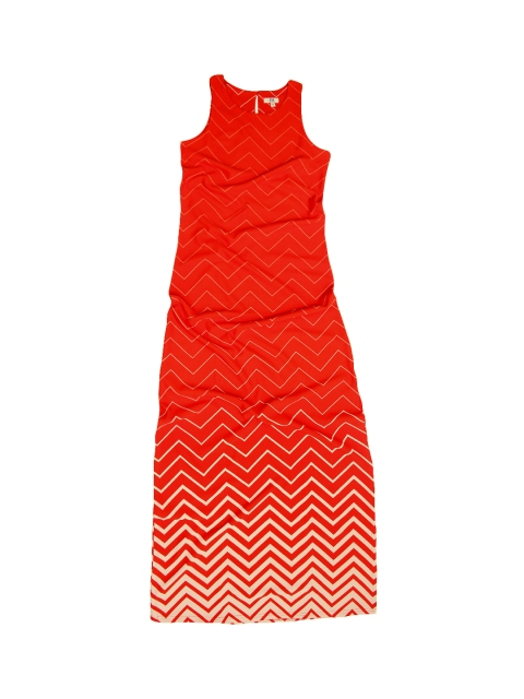 

AND Women Orange Printed Maxi Dress