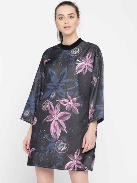 

Puma Women Black Printed T-shirt Dress