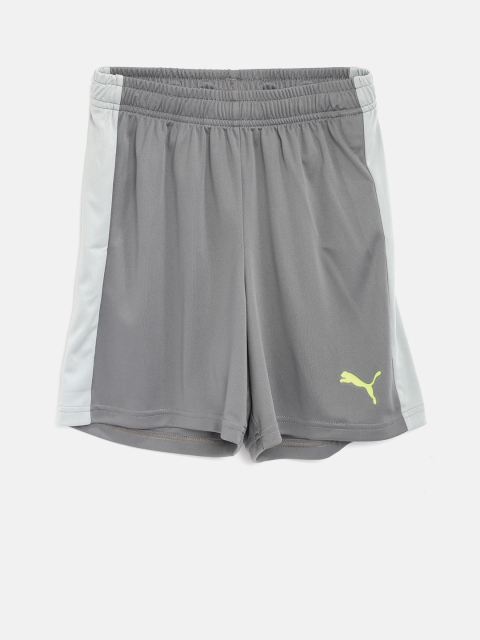 

Puma Boys Grey evoTRG Solid Regular Fit Sports Shorts