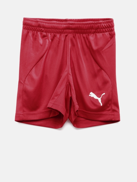 

Puma Boys Red Solid Regular Fit Sports Shorts