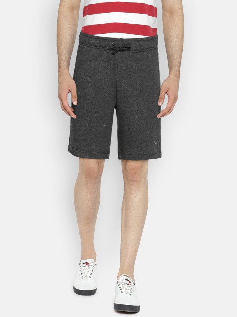 

Puma Men Charcoal Solid Slim Fit Regular Shorts