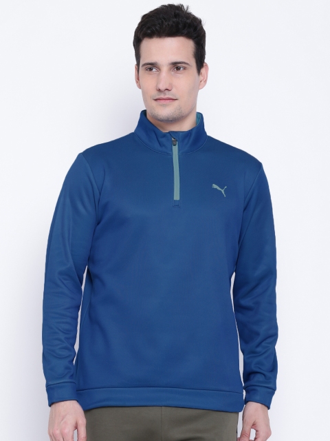 

Puma Men Blue Disruptive 1/4 Zip Solid Sweatshirt