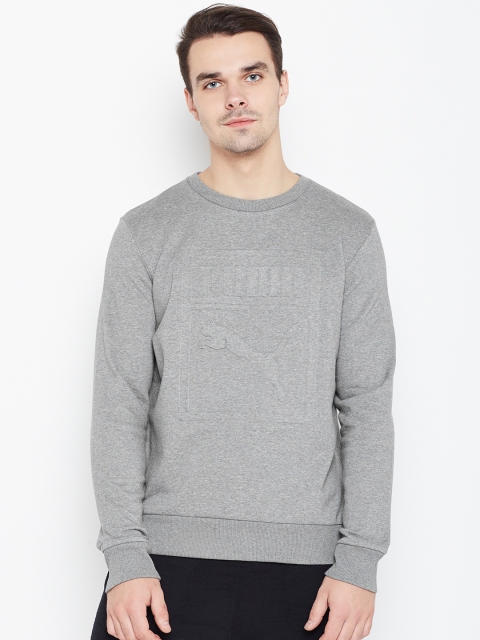 

Puma Men Grey Melange Archive Embossed Logo Sweatshirt