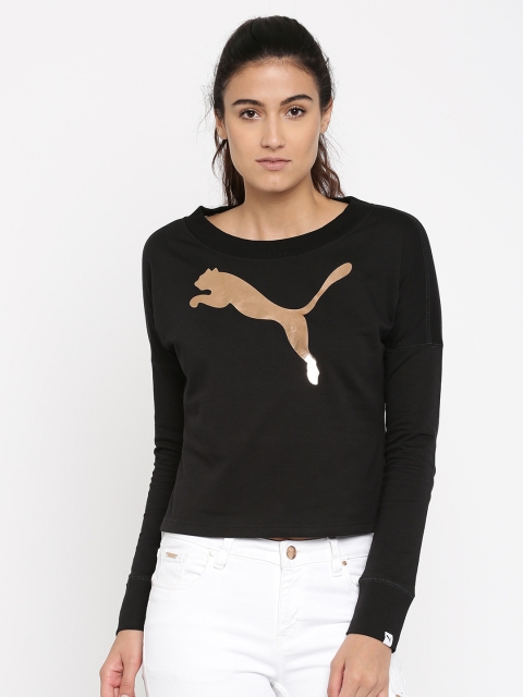 

Puma Women Black Printed Sweatshirt