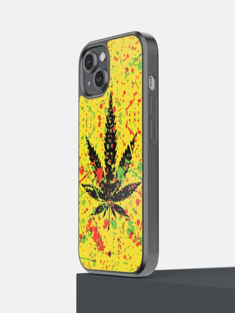 

macmerise Yellow Rasta Splash Design iPhone 14 Bumper Case