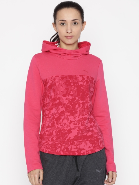 

Puma Women Pink Printed ENERGIZED Hooded Sweatshirt