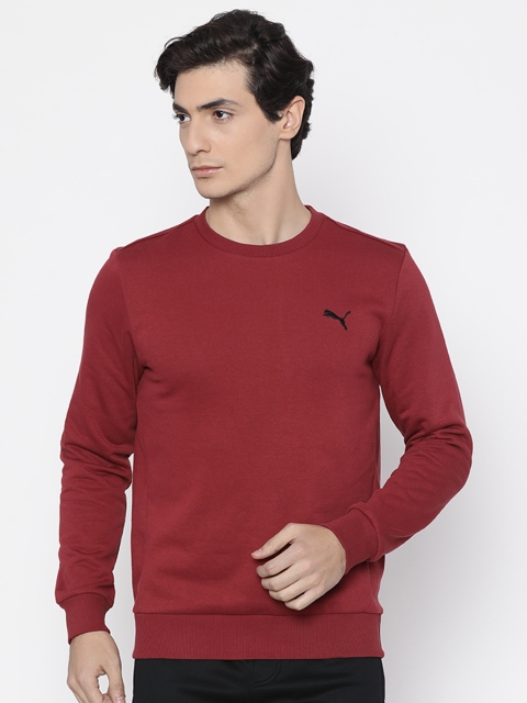 

Puma Men Red Solid ESS Crew Sweat FL Sweatshirt