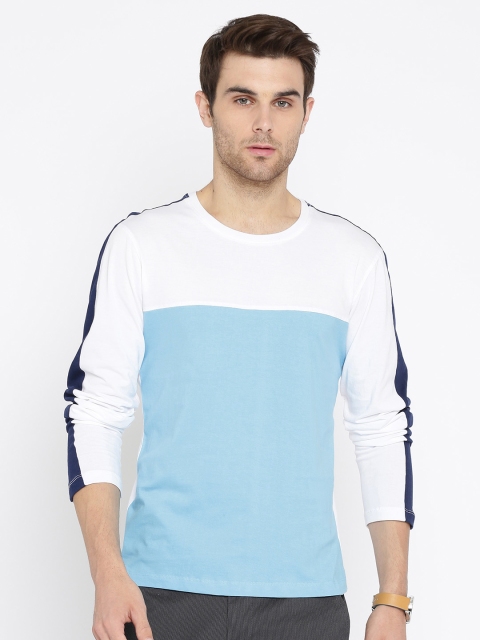 

INVICTUS Men White Colourblocked Round Neck T-shirt