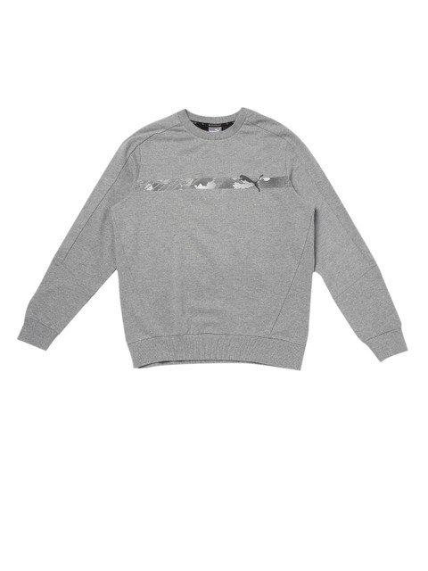 

Puma Men Grey Solid Sweatshirt