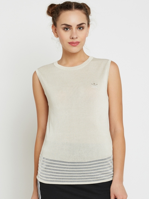 

ADIDAS Originals Women Beige Solid Tank Top