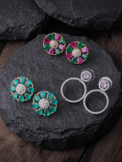 

Brandsoon Multicoloured Feather Shaped Studs Earrings, Multi