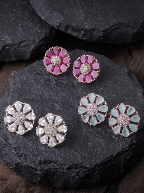 

Brandsoon Multicoloured Feather Shaped Studs Earrings, Multi