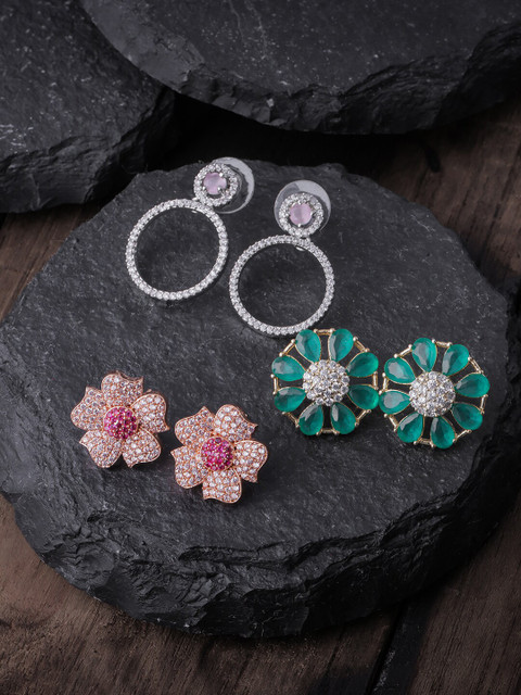 

Brandsoon Multicoloured Feather Shaped Studs Earrings, Multi