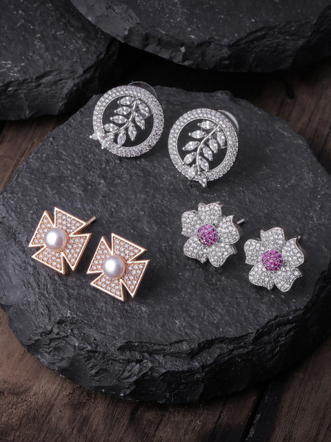 

Brandsoon Multicoloured Feather Shaped Studs Earrings, Multi