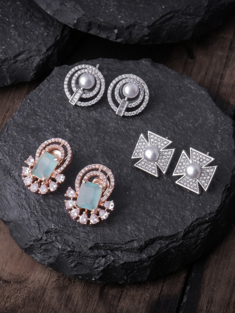 

Brandsoon Multicoloured Feather Shaped Studs Earrings, Multi