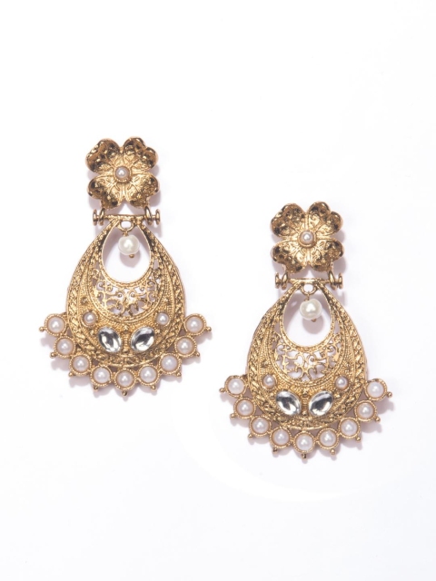 

Fida Gold-Toned Floral Drop Earrings