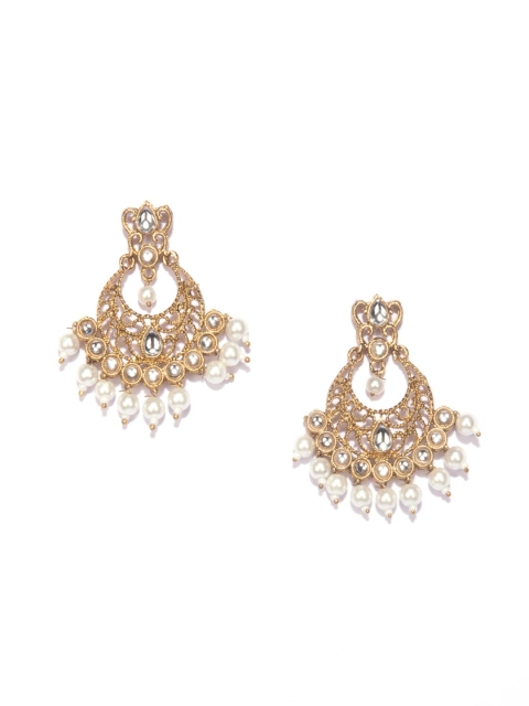 

Fida Gold-Toned Floral Drop Earrings