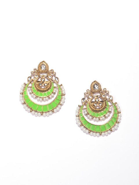 

Fida Green Crescent Shaped Chandbalis