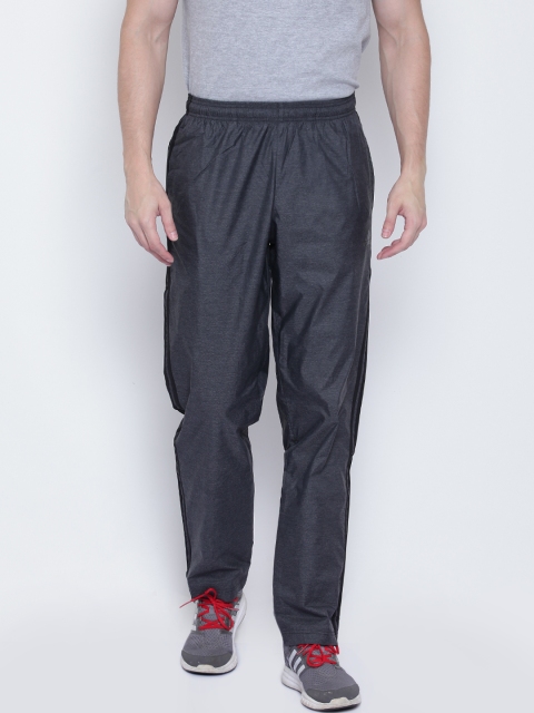 

ADIDAS Men Grey Essentials 3 Stripes Woven Self-Design Track Pants