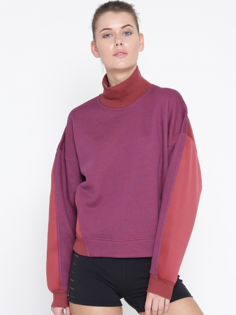 

Stella McCartney by ADIDAS Women Purple & Maroon YO Colourblocked Sweatshirt
