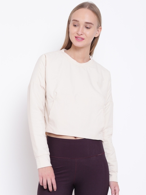 

ADIDAS Women Beige Cocoon Crop Solid Sweatshirt