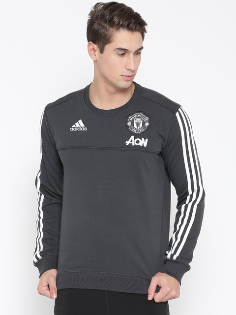 

ADIDAS Men Grey Manchester United F.C Sweatshirt