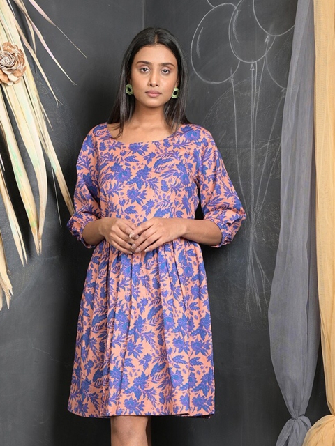 

OWO THE LABEL Blue Floral Dress