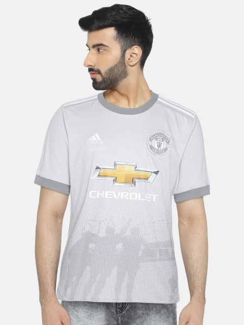

ADIDAS Men Grey Manchester United F.C. 3 Printed Round Neck Jersey