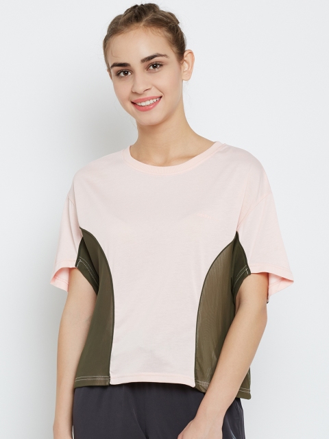 

ADIDAS NEO Women Pink STD Colourblocked Round Neck Boxy T-shirt