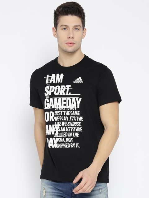 

ADIDAS Men Black I Am Sport Printed Round Neck T-shirt