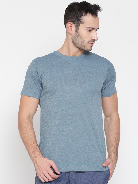 

ADIDAS Men Blue Freelift CHILL1 Solid Round Neck T-shirt