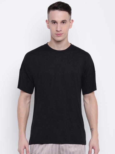 

ADIDAS Black ZNE TEE 2 Wool Solid Round Neck T-shirt