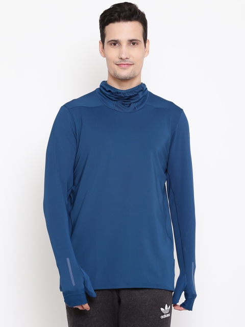 

ADIDAS Men Teal Blue Tokyo LongSleeve Solid Turtle Neck T-shirt