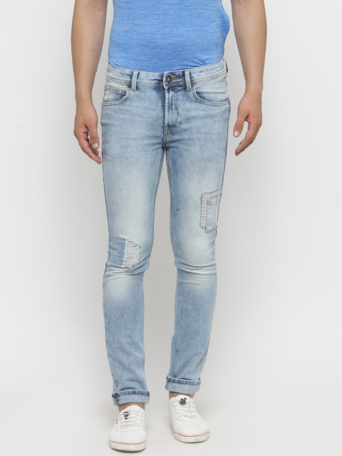 

SF JEANS by Pantaloons Men Blue Jagger Skinny Fit Low Distress Stretchable Jeans