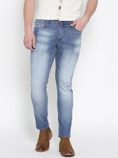 

SF JEANS by Pantaloons Men Blue Jagger Skinny Fit Mildly Distressed Stretchable Jeans