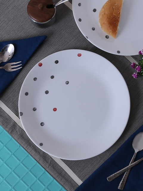 

Corelle White Set of 6 Printed Glass Dinner Plates