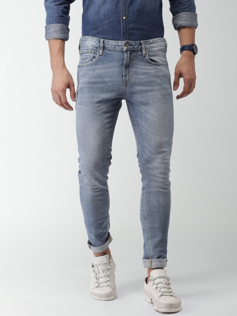 

Scotch & Soda Men Blue Skinny Fit Mid-Rise Clean Look Jeans