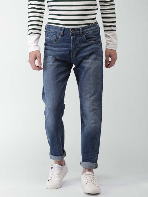 

Scotch & Soda Men Blue Regular Fit Mid-Rise Clean Look Jeans