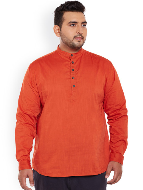 

ALTOMODA by Pantaloons Plus Size Men Rust Red Regular Fit Solid Casual Shirt