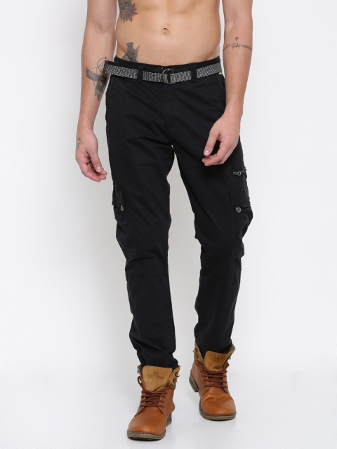 

Sports52 wear Men Black Original Regular Fit Solid Cargos