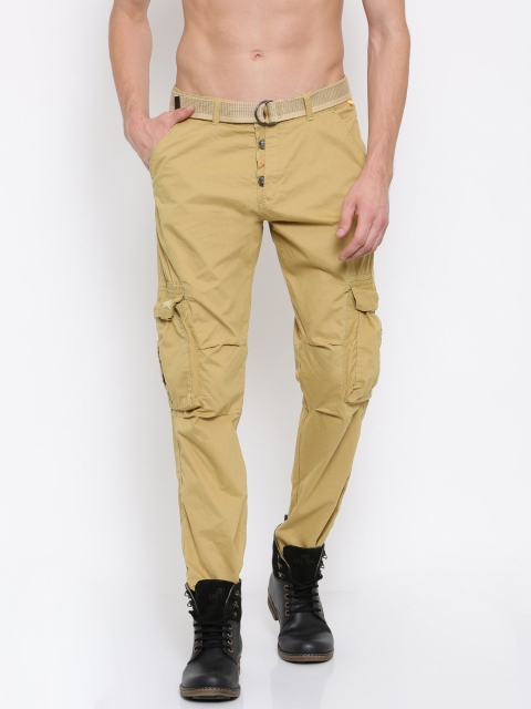 

Sports52 wear Men Khaki Original Regular Fit Solid Cargos